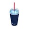 Grand Fusion Housewares Set of 3 Navy Blue and Gray Travel Coffee Cup Slushie Sleeve